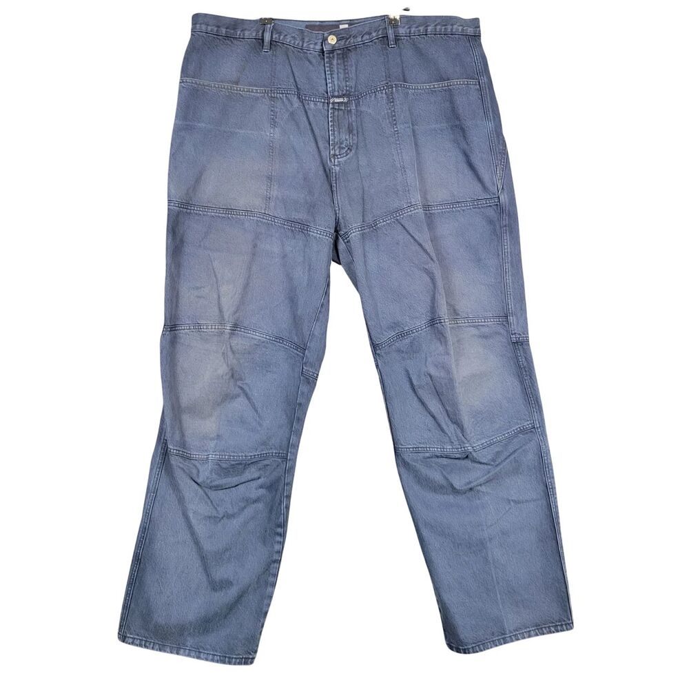 MARITHE FRANCOIS GIRBAUD Baggy Double Knee Denim Blue Jeans Big Pockets SIZE 44